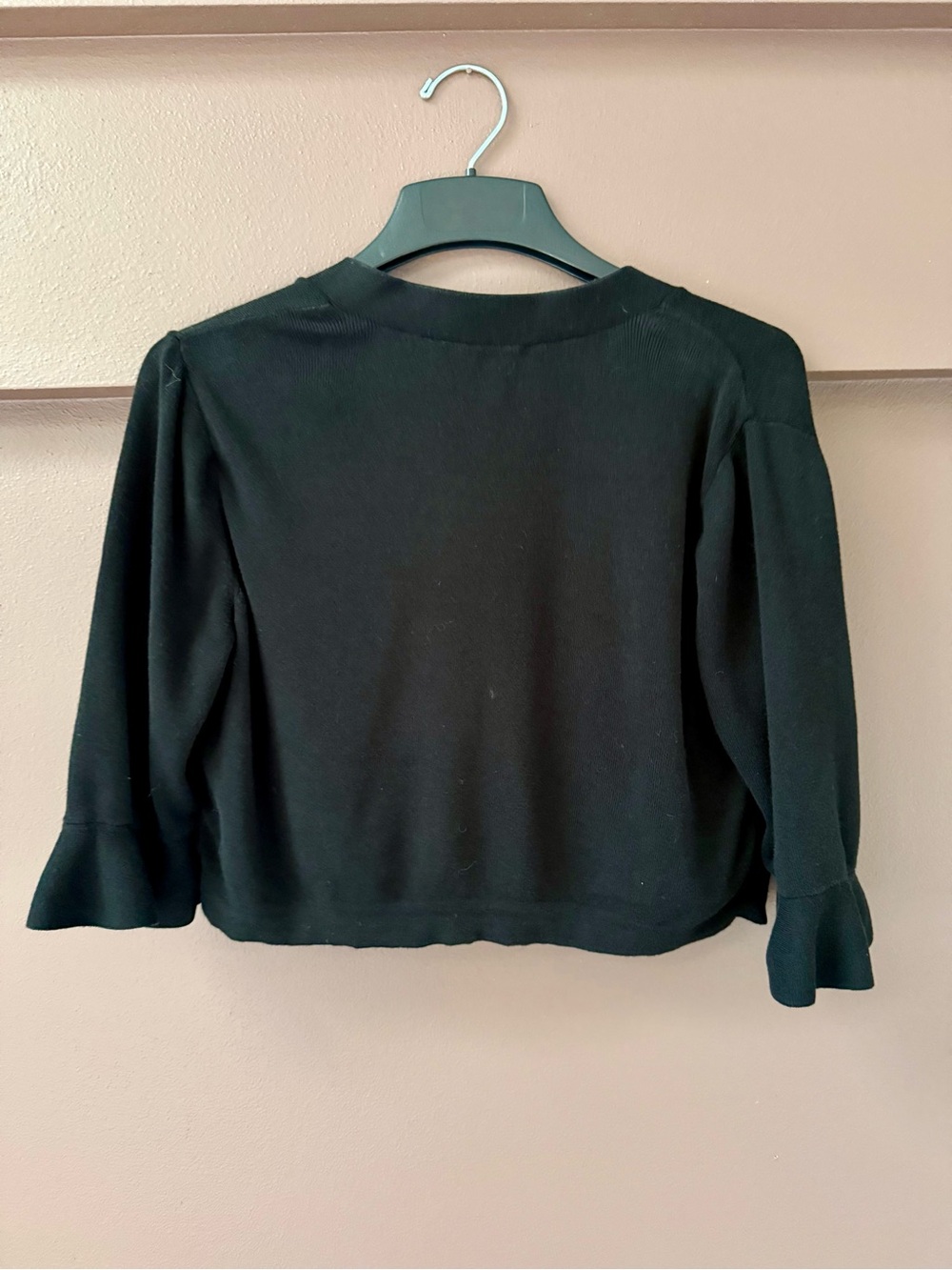 Talbots Open Front Cardigan | Bell Ruffle Sleeve M - Picture 2 of 9